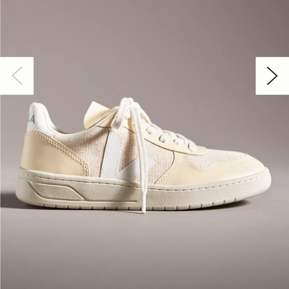 Veja Jute and White Sneakers